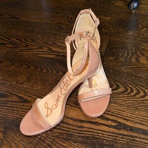 Sam Edelman Women's Rose Gold Glitter Heels